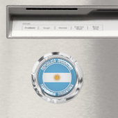 Argentinisches RundEmblem Magnet (In Situ (Geschirrspüler))