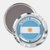 Argentinisches RundEmblem Magnet (Vorderseite/Rückseite)