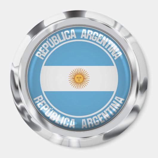 Argentinisches RundEmblem Magnet (Vorne)
