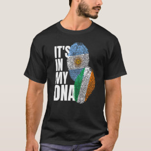 Argentinisches und irisches DNA-Flaggengebiet "Mix T-Shirt