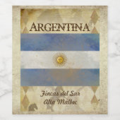 Argentinisches Weinetikett (Einzelnes Label)