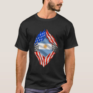 Argentinisches Welterbe Argentinien Roots US-Flagg T-Shirt