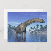 Argentinosaurus dinosaur - 3D-Darstellung Postkarte (Vorne/Hinten)