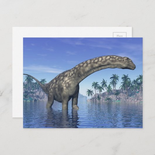 Argentinosaurus dinosaur - 3D-Darstellung Postkarte (Vorne/Hinten)