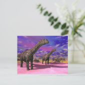 Argentinosaurus-Dinosaurier - 3D-Darstellung Postkarte (Stehend Vorderseite)