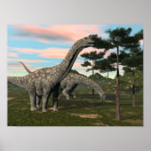 Argentinosaurus dinosaurier-Essbaum - 3D-Darstellu Poster (Vorne)