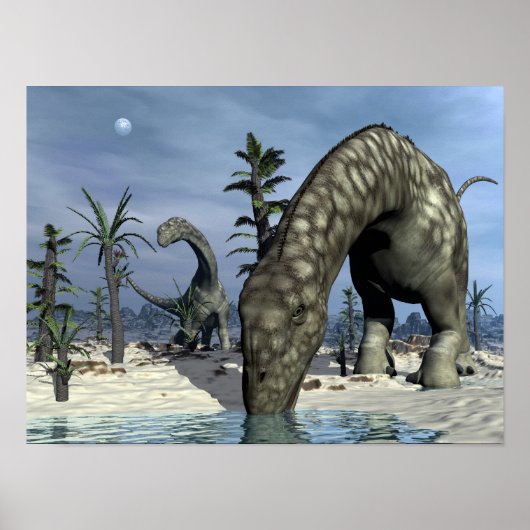 Argentinosaurus-Dinosaurier, trinkbar Poster (Vorne)