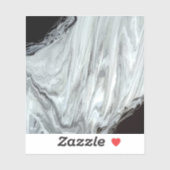 Argentum Abstract Silver Gray Black Fluid Art Aufkleber (Blatt)