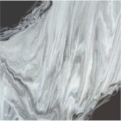 Argentum Abstract Silver Gray Black Fluid Art Aufkleber (Vorderseite)