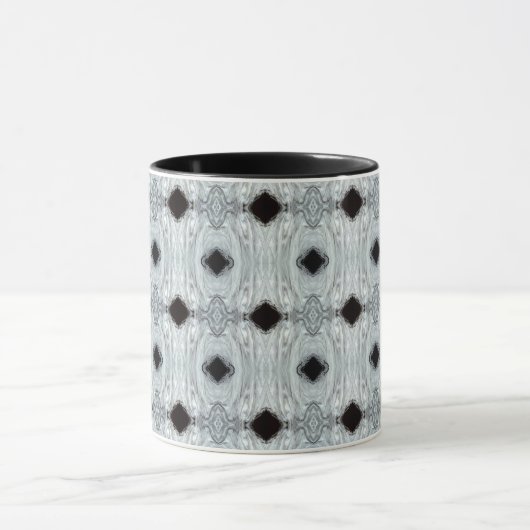 Argentum Abstract Silver Gray Black Fluid Art Tasse (Zentrum)