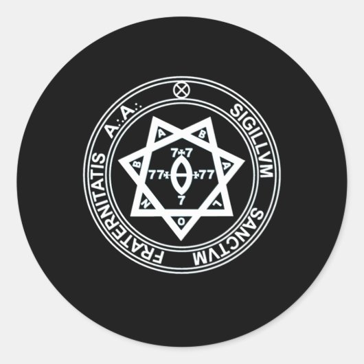 Argentum Astrum Siegel Om Thelema Magick Occult Wi Runder Aufkleber (Vorderseite)
