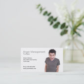 Ärger-Management-Visitenkarte Visitenkarte (Stehend Vorderseite)