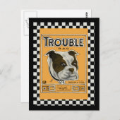 Ärger mit dem Bulldog Postkarte (Vorne/Hinten)