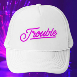 Ärger   Neon Pink Schrift Trucker Hut Truckerkappe