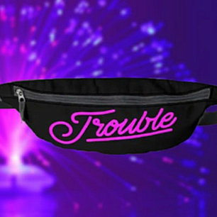 Ärger   Neon Pink Script Fanny Pack Bauchtasche