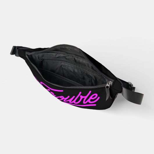 Ärger | Neon Pink Script Fanny Pack Bauchtasche (Offen)