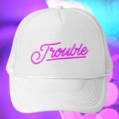Ärger | Neon Pink Script Trucker Hat Truckerkappe