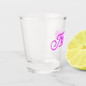 Ärger | Neonrosa Schrift Shotglas Schnapsglas (Links)