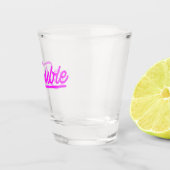 Ärger | Neonrosa Schrift Shotglas Schnapsglas (Rechts)