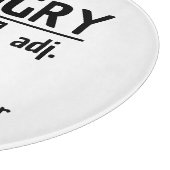 Ärger Reizbar oder schlecht gehärtet wegen Hunger Schneidebrett (Ecke)