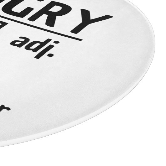 Ärger Reizbar oder schlecht gehärtet wegen Hunger Schneidebrett (Ecke)