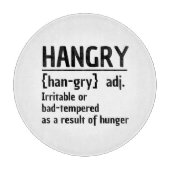 Ärger Reizbar oder schlecht gehärtet wegen Hunger Schneidebrett (Vorderseite)