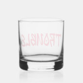 ÄRGER | Rote Graffiti Whiskeyglas Whiskyglas (Rückseite)