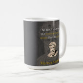 Ärger schadet dir am meisten: Marc Aurel über Zurü Kaffeetasse (VorderseiteRechts)