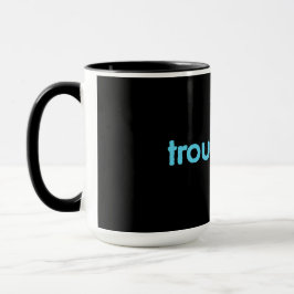 Ärger-Typ! - Elektrisch Blau auf schwarzer Tasse