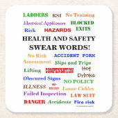 Ärgerliche aber lustige Gesundheits-und Rechteckiger Pappuntersetzer (Vorderseite)