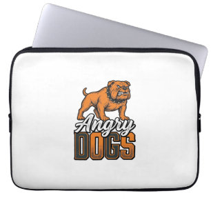 Ärgerliche Hunde Vintage Bulldogge Typografie Desi Laptopschutzhülle