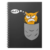 ärgerliche Katze in Brusttasche Notizblock (Vorderseite)