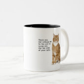 Ärgerliche Katzen-Tasse Zweifarbige Tasse (VorderseiteRechts)