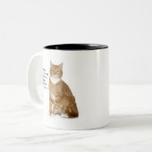 Ärgerliche Katzen-Tasse Zweifarbige Tasse (Vorderseite Links)