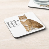 Ärgerlicher Katzen-Untersetzer Untersetzer (Linke Seite)