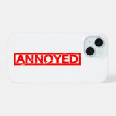 Ärgerlicher Stempel iPhone 15 Hülle (Rückseite (Horizontal))