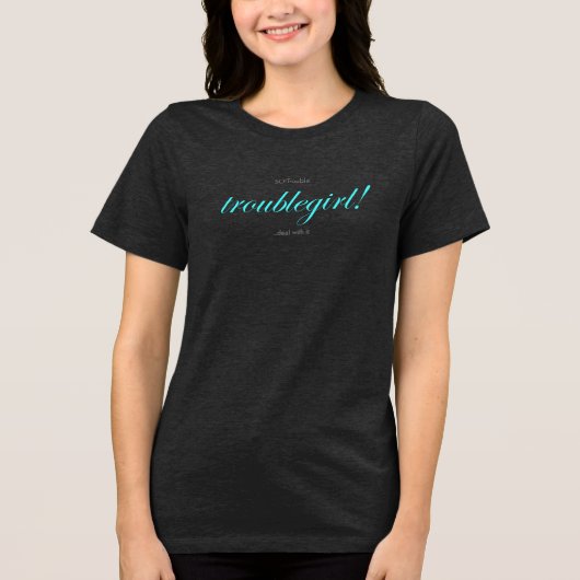 Ärgernis! (elektrisch blau) Tri-Blend shirt (Vorderseite)