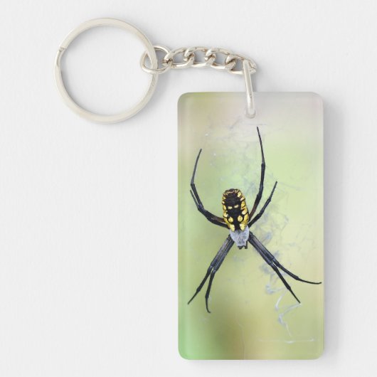 Argiope-Garten-Spinnen-Acryl-Schlüsselanhänger Schlüsselanhänger (Vorderseite)