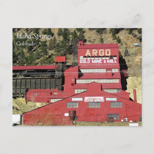 Argo Gold Mine & Mill, Idaho Springs, Colorado Postkarte (Vorderseite)