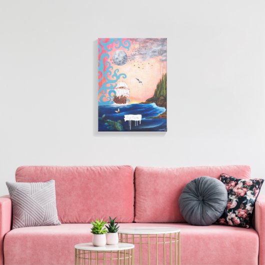 Argo Navis von Josephine DeFrancis Wrapped Canvas Leinwanddruck (Insitu (Wohnzimmer))