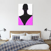 Argolas original - deep pink leinwanddruck (Insitu (Schlafzimmer))