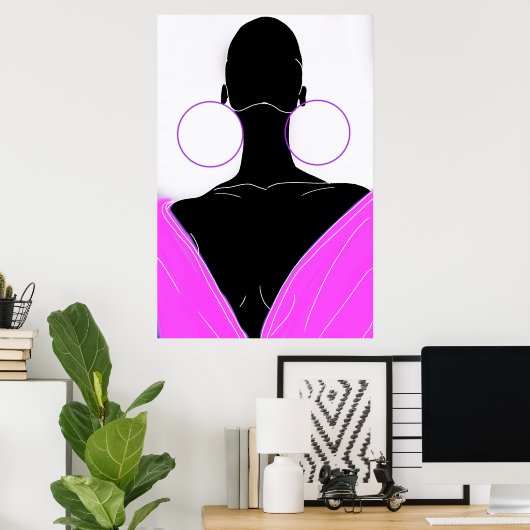 Argolas original - deep pink poster (Heimbüro)