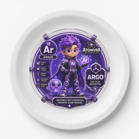 ARGON-Ballon Pappteller (Vorderseite)