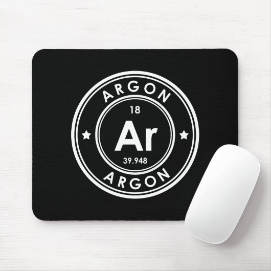 Argon Element Black Mouse Pad Mousepad (Mit Mouse)