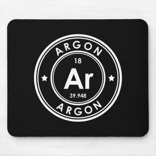 Argon Element Black Mouse Pad Mousepad (Vorne)