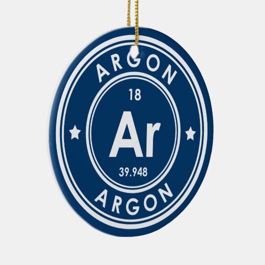 Argon Element Blue Keramik Ornament (Rechts)