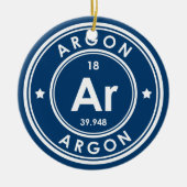 Argon Element Blue Keramik Ornament (Vorne)