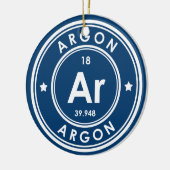 Argon Element Blue Keramik Ornament (Links)