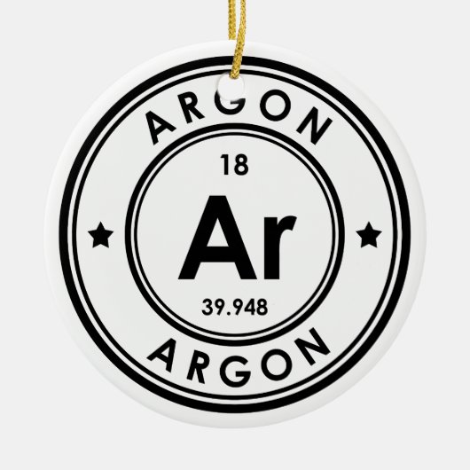Argon Element Keramik Ornament (Vorne)
