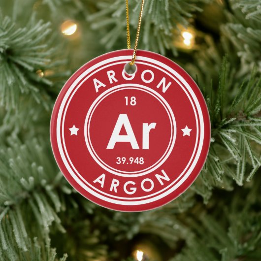Argon Element Red Keramik Ornament (Baum)